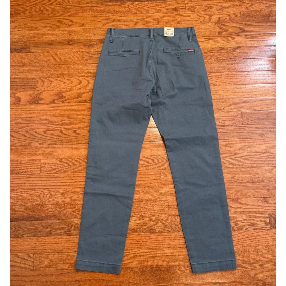 Levi's XX Chino Pants Fits Mens 29x29 Standard Taper Blue Gray Stretch Twill